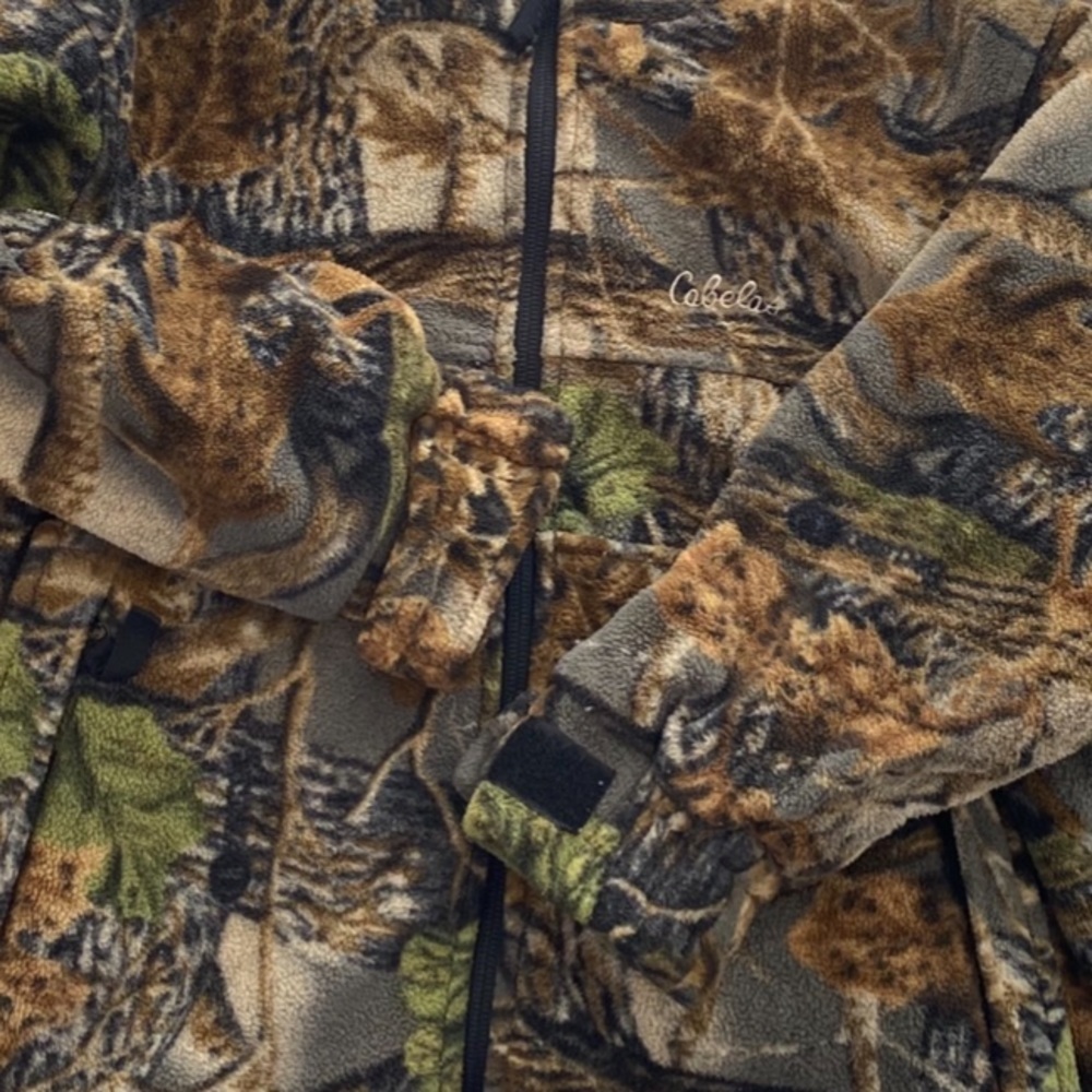 Cabela’s Kids fleece camo print zip up hoodie s - Picture 5 of 10